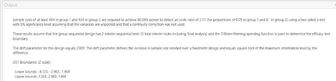 Unblinded Sample Size Re-estimation - Two Proportions - Sample Size 5
