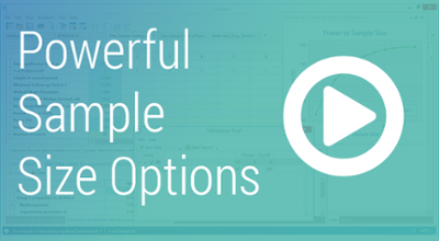 nQuery has powerful sample size options