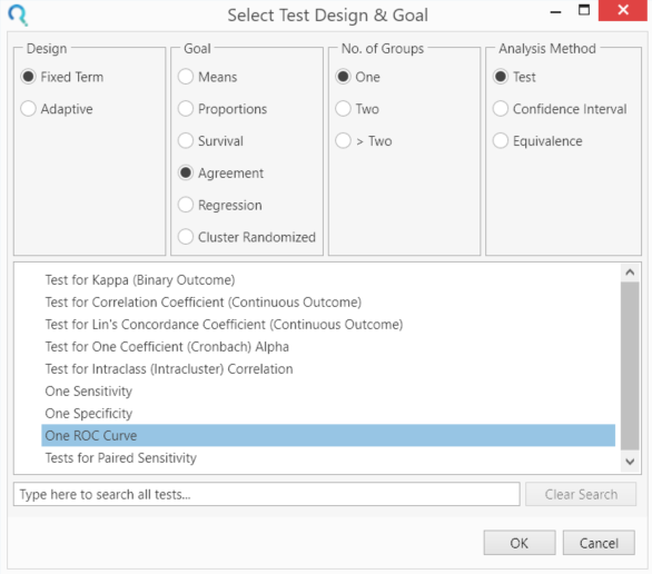 Sample Size Calculator Example- nQuery- Example 02- Img 01- One ROC Curve