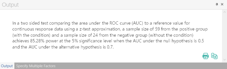 Sample Size Calculator Example- nQuery- Example 02- Img 04- One ROC Curve