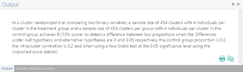 Sample Size Calculator Example- nQuery- Example 05- Img 04 - CRT Two Proportions Inequality Completely Randomised-1