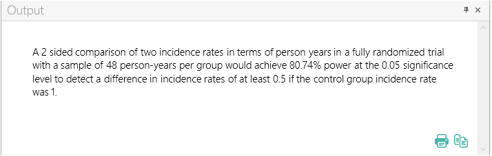 Sample Size Calculator Example- nQuery- Example 09- Img 04- Two Group Test of Incidence Rates using Normal Approximation