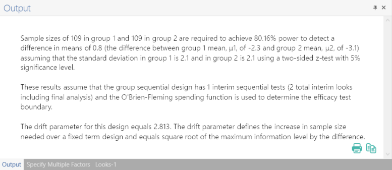 Sample Size Calculator Example- nQuery- Example 15- Img 04- Group Sequential Test of Two Means