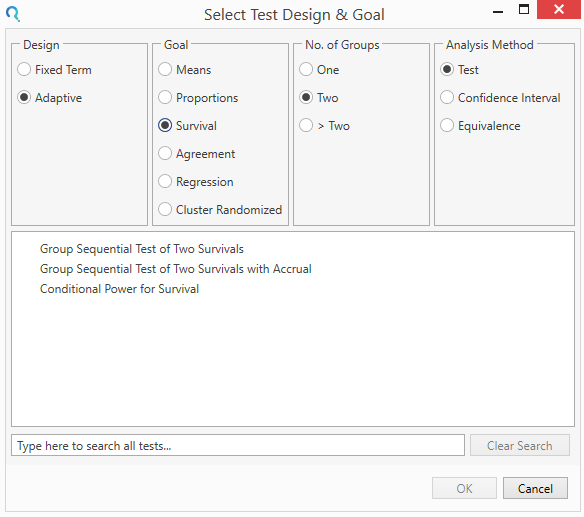 Sample Size Calculator Example- nQuery- Example 22- Img 01- Group Sequential Test of Two Survivals