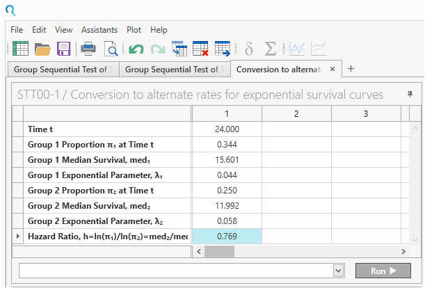 Sample Size Calculator Example- nQuery- Example 22- Img 03- Group Sequential Test of Two Survivals