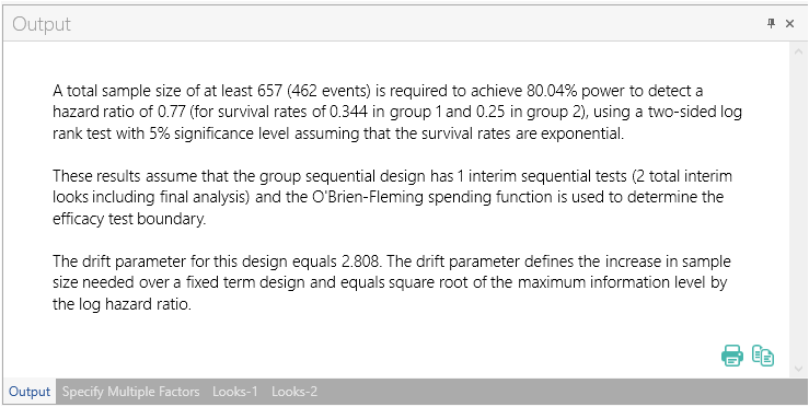 Sample Size Calculator Example- nQuery- Example 22- Img 06- Group Sequential Test of Two Survivals