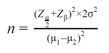 Formula Required for Sample Size